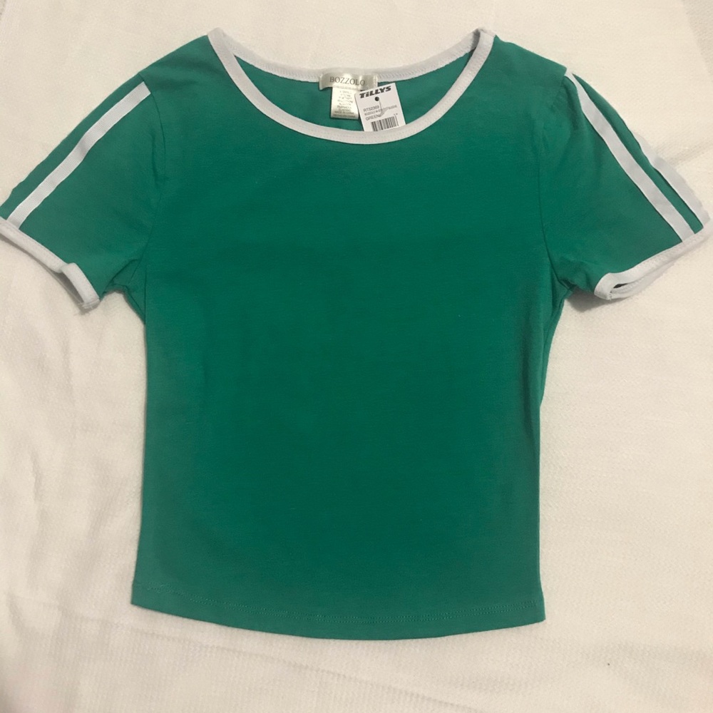 XS GREEN CROP TOP